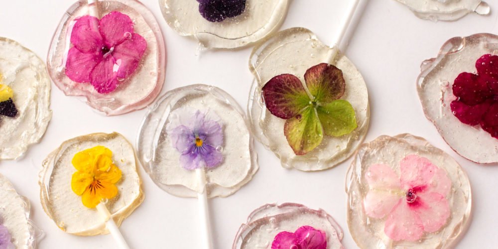 Flower lollipops