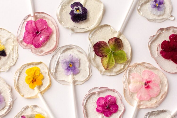 Flower lollipops