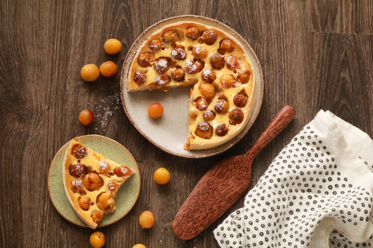 Mirabelles clafoutis tart