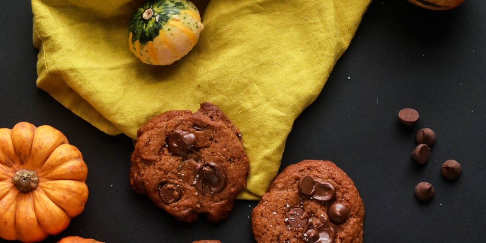 Galletas veganas de zapallo y chocolate